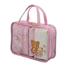 Rilakkuma Travel Pouch Set 7122 Rk46. Pink Sakura NEW FS JP