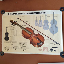 BOWED MUSIC INSTRUMENTS VIOLIN ORIGINAL POSTER