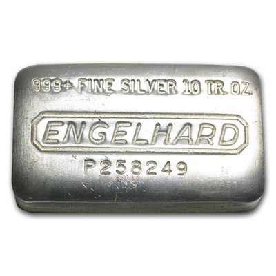 10 oz Silver Bar - Engelhard (Wide, Pressed, 11th Series-P) | eBay