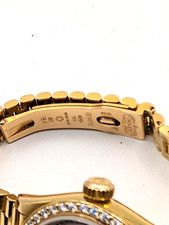 Rolex Lady Datejust 26mm OYSTER PERPETUAL 18K Gold Diamond Bezel White Dial 16