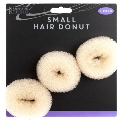 Kleine Creme Haar Donuts - Glamour Studio (3er Pack)