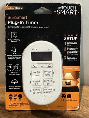 Jasco My Touch Smart SunSmart Plug-in Timer 35150 NEW