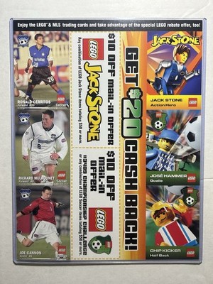2001 Lego MLS San Jose Earthquakes Uncut Sheet Cerritos/Mulrooney/Cannon