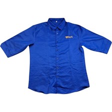 Wings Hemd XXXL Herren Blau Polyester Knopfleiste Herren Huhn Kurzarmhemd