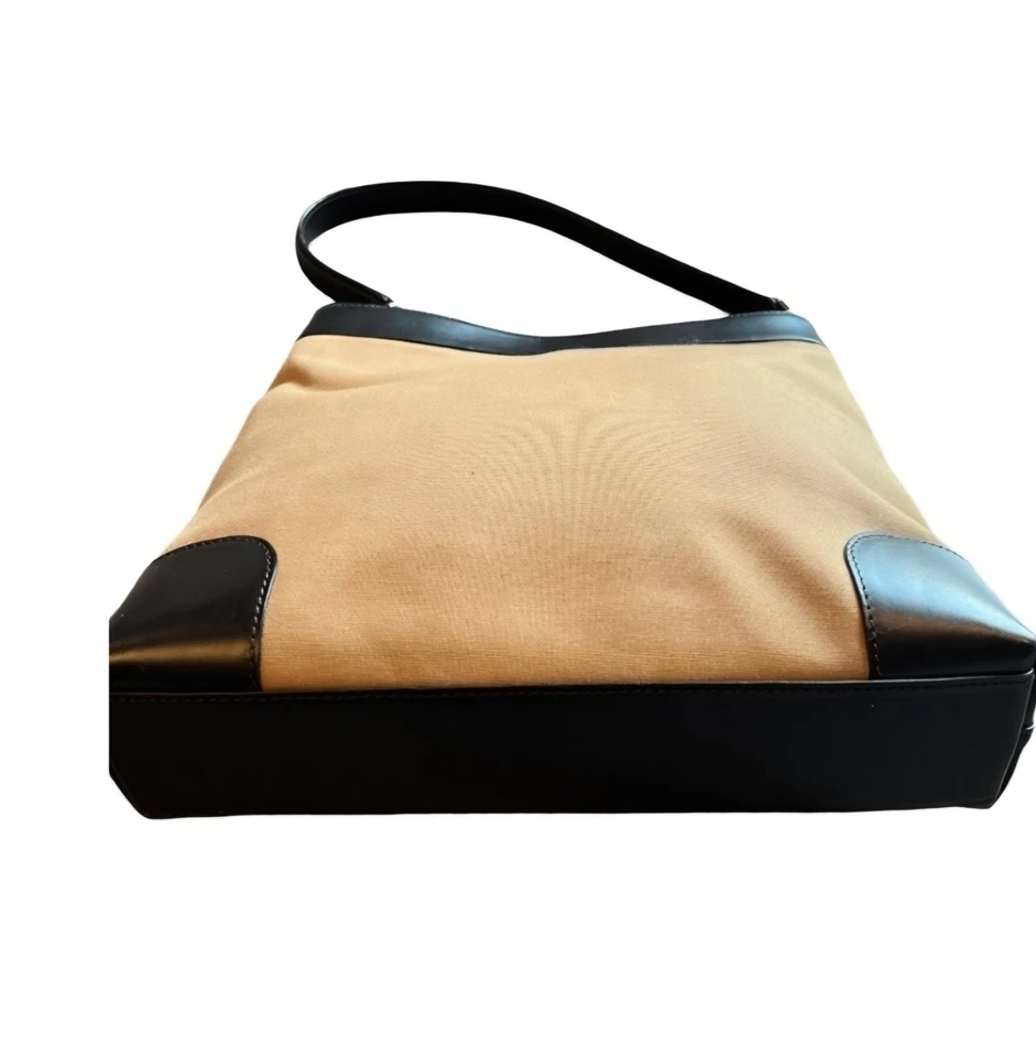 Gucci Vintage Sherry Web Leather & Canvas Shoulder Bag - Excellent Condition - Image 3 of 4