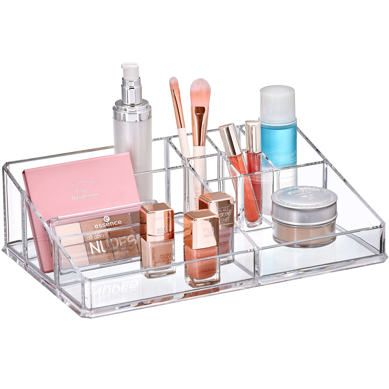 - Tiffany - Acrylic Cosmetic Organizer, Transparent Plastic Makeup Holder, Co...