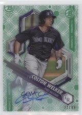 2018 Bowman High Tek Green Rainbow Diffractor 21/99 Colton Welker Auto 0ub8