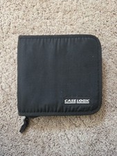 Vintage Case Logic 24 CD DVD Disc Storage Wallet Black Zippered Carrying Case