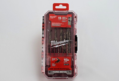 Milwaukee Tools (48-89-2370)  -  Red Helix Cobalt 15-piece Drill Bit Set - NEW