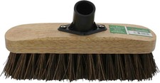 9" Stiff Deck Scrub Brush Head with Bracket – Heavy-Duty Outdoor Cleaning Tool