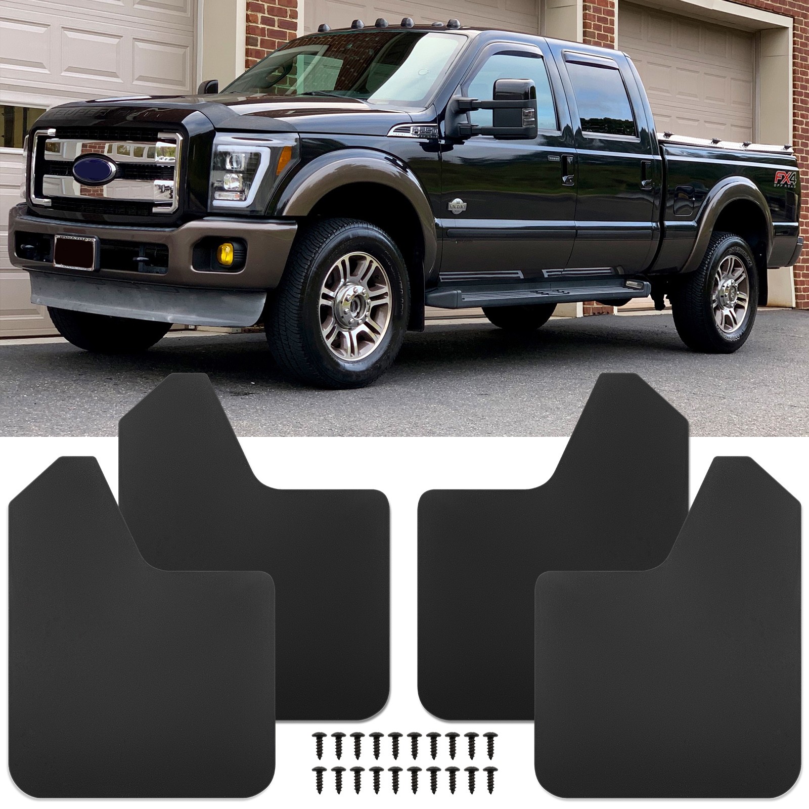 4x For Ford F-250 Super Duty Mudguards Fender Mud Flaps Splash Guards Mudflaps
