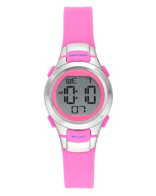 Armitron Sport Damen Digitaluhr Neon Pink/Silber