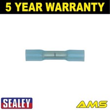Image of Sealey Heat Shrink Butt Connector Terminal 5.8mm Blue Pack of 100 BTSB100