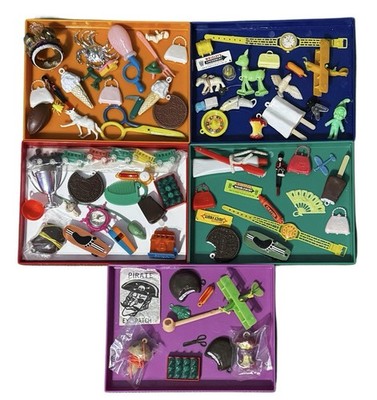 75 Vtg Plastic Cracker Jack Prizes Gumball Charms Trinkets Toys Lot Hong Kong