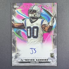 ROOKIE JA’TAVION SANDERS 2024 TOPPS INCEPTION #RA-JSA ON CARD AUTO (SP /99) RC