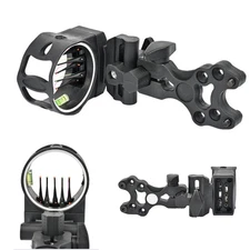 Compound Bow Sight 0.019"Adjustable Optical Fiber 5 Pin LED Sight Micro Archery