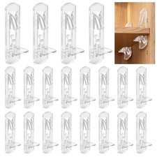 Plastic Locking Shelf Support Pegs, 5mm Self-Locking Pins Transparent 