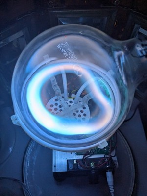 1L W-Cyan Tungsten Xe Kr Zerg Labs TICP Electrodeless Plasma Art Flask