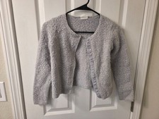 crazy 8 large girls super cute sweater gray S87