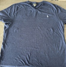 Men s Polo Ralph Lauren V Neck T-Shirt Size XXL Heather Blue 480