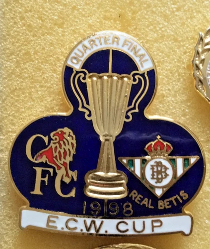Chelsea v Real Betis European Cup Winners Cup Quarter Final 1998 Badge