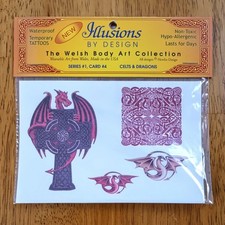 Illusions By Design Temporary Tattoos Welsh Body Art Collection Celts  Dragons