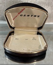 Esquire Gentry Jewelry Box Gift / Storage Display Case Holder Empty Gold Black