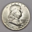 1955 Franklin Half Dollar - Silver - AU - Almost Uncirculated