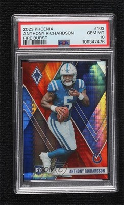 2023 Panini Phoenix Rookies Fire Burst 5/340 Anthony Richardson Rookie RC 11ye