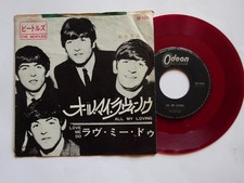 Single 7", THE BEATLES,  All my loving, / Love me do,  Red Vinyl, Japan, 1964