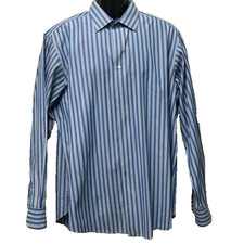 Polo Ralph Lauren Curham Fit Mens 17 1/2 XL Multicolor Vertical Stripe L/S Shirt