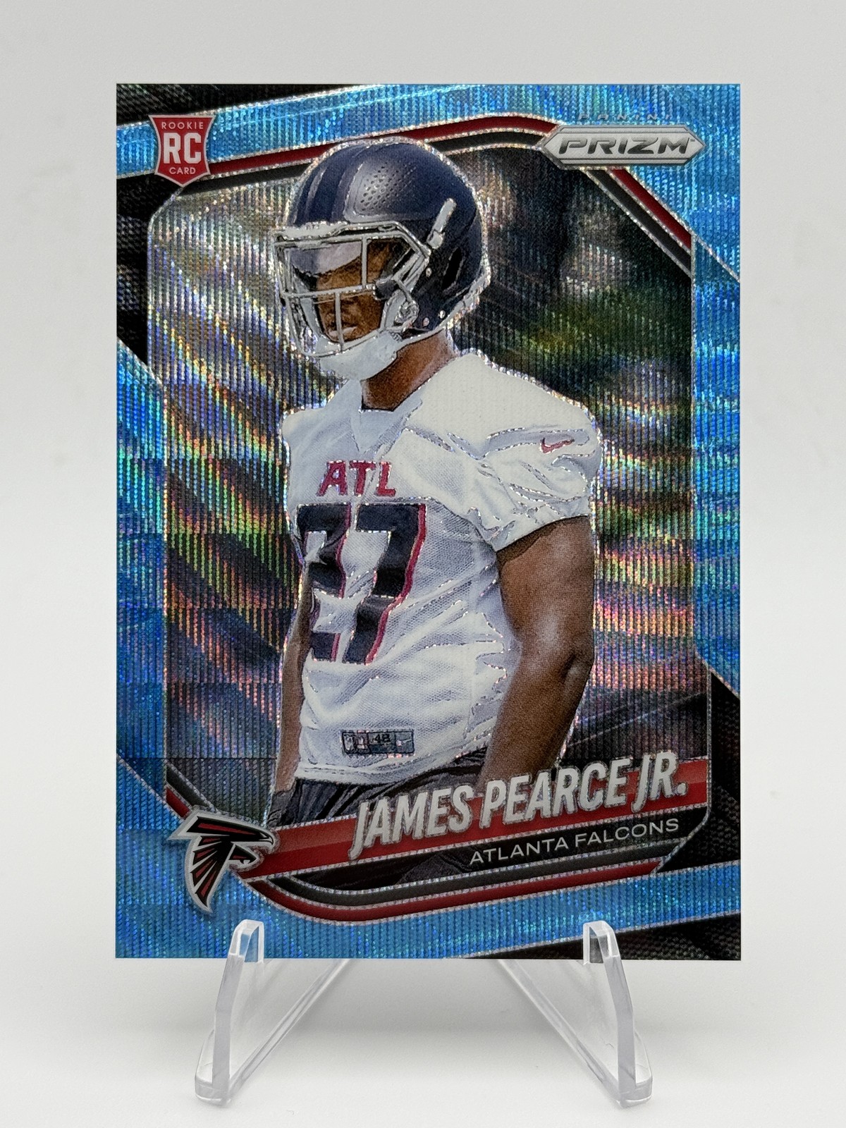 2025 Panini Prizm #364 James Pearce Jr. Blue Wave #/230 Rookie RC