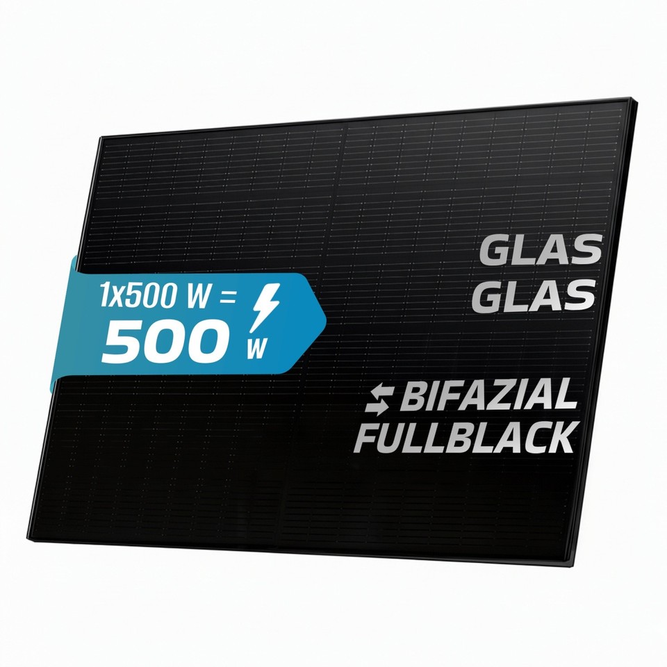 Solarmodul 500 Watt Glas Glas