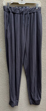 Cozy Earth Joggers Large Charcoal Gray Brushed Bamboo Loungewear Soft Viscose