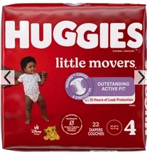 Huggies Little Movers Diapers, Size 4, 22 Diapers