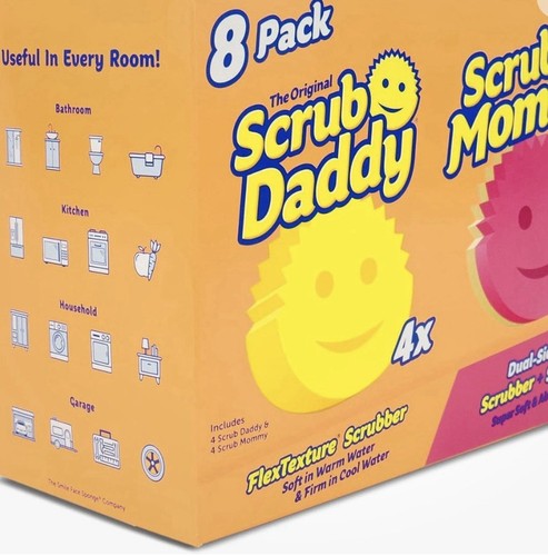 Neu & Versiegelt 8er Pack Scrub Daddy & Scrub Mama Doppelseitiger Schrubber & Schwamm