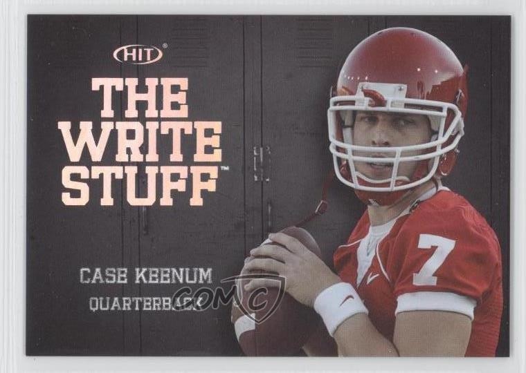 2012 SAGE Hit The Write Stuff Case Keenum #WS14 Rookie RC 0qr0