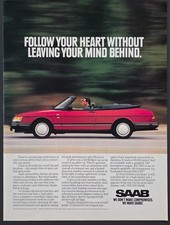 1992 Print Ad Saab Convertible Follow Your Heart Wo Leaving Your Mind Behind 1992 Print Ad Saab Convertible Follow Your Heart Wo Leaving Your Mind Behind