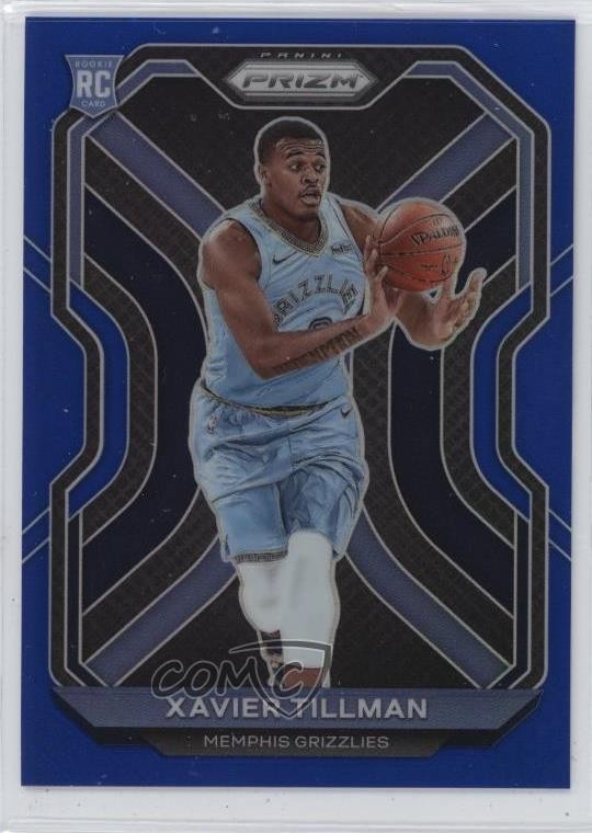 2020-21 Panini Prizm Blue Prizm 101/199 Xavier Tillman #299 Rookie RC lh0