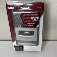 NEW RCA Personal Portable Cassette Recorder RP3503 Sealed Stand Up Mic & Adaptor