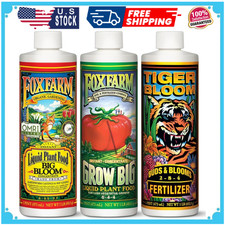 Fox Farm Liquid Nutrient Trio Soil Formula Big Bloom Grow Big Tiger Bloom 3Pack