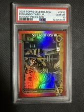 2025 Topps Celebration Fernando Tatis Jr. Dugout Peeks Red 1/5 PSA 10! POP-1!