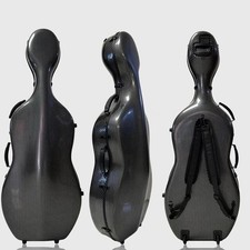 4/4 Cello Case Carbon Fiber Cello Box Carry for black strip with Straps