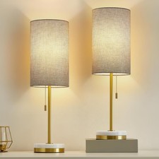 Minimalist Table Lamp Set of 2, Nightstand Lamp for Bedroom Living Room