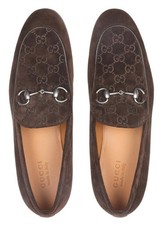 NEW GUCCI ME'S LUXURY BROWN SUEDE LEATHER HORSEBIT LOAFERS SHOES 8/US 8.5