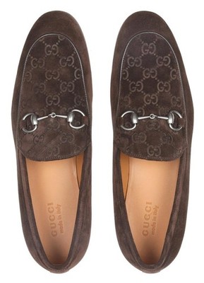 NEW GUCCI ME'S LUXURY BROWN SUEDE LEATHER HORSEBIT LOAFERS SHOES 8/US 8.5