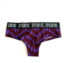 Victoria's Secret PINK Logo Cheekster Panty Purple Tie Dye
