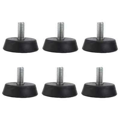 Noiseless Workout Solution Gummi Fußpolster für Heimtrainer 6er Pack
