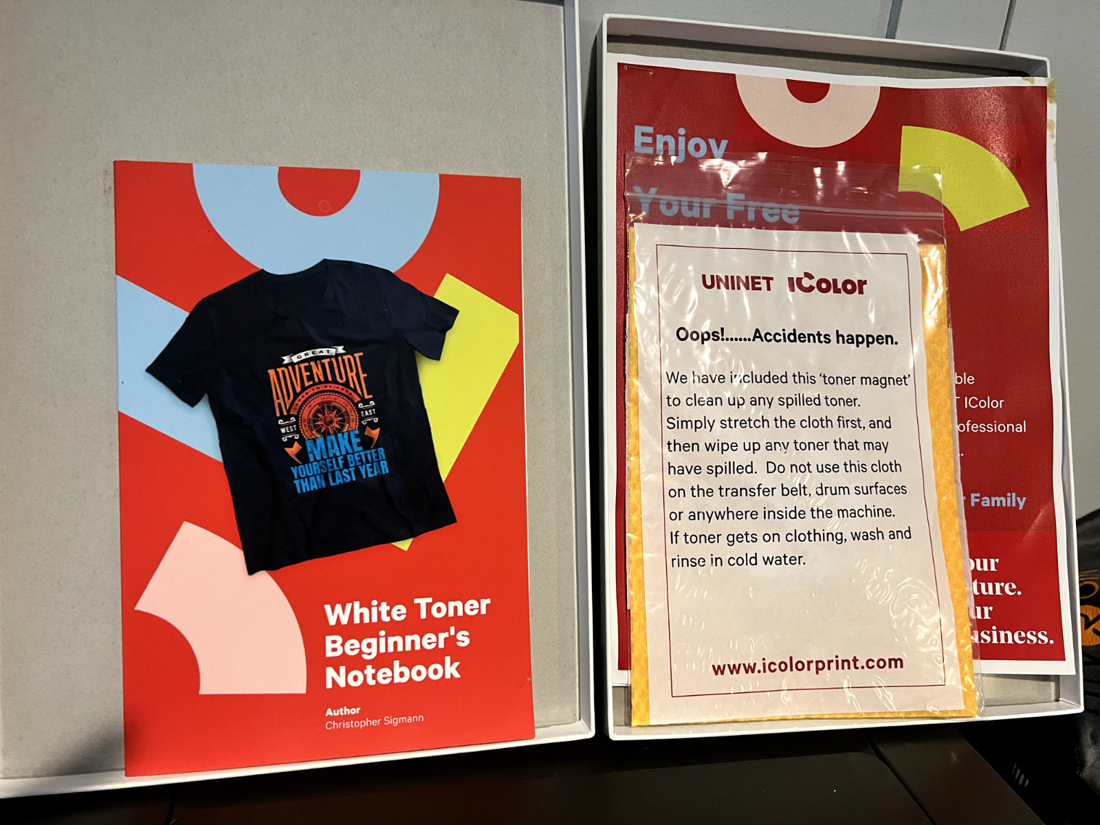 UniNet iColor 560 CMYK White Toner Printer for Painting Tshirts, Tumblers & More