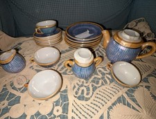 Vintage 22 Piece Set Of Child  s Porcelain Dishes Japan Teaset